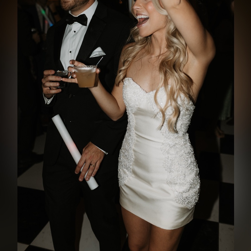 OLIA ZAVOZINA Ivory Mini Dress